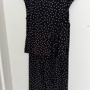 Elegant Black Polka Dot Set